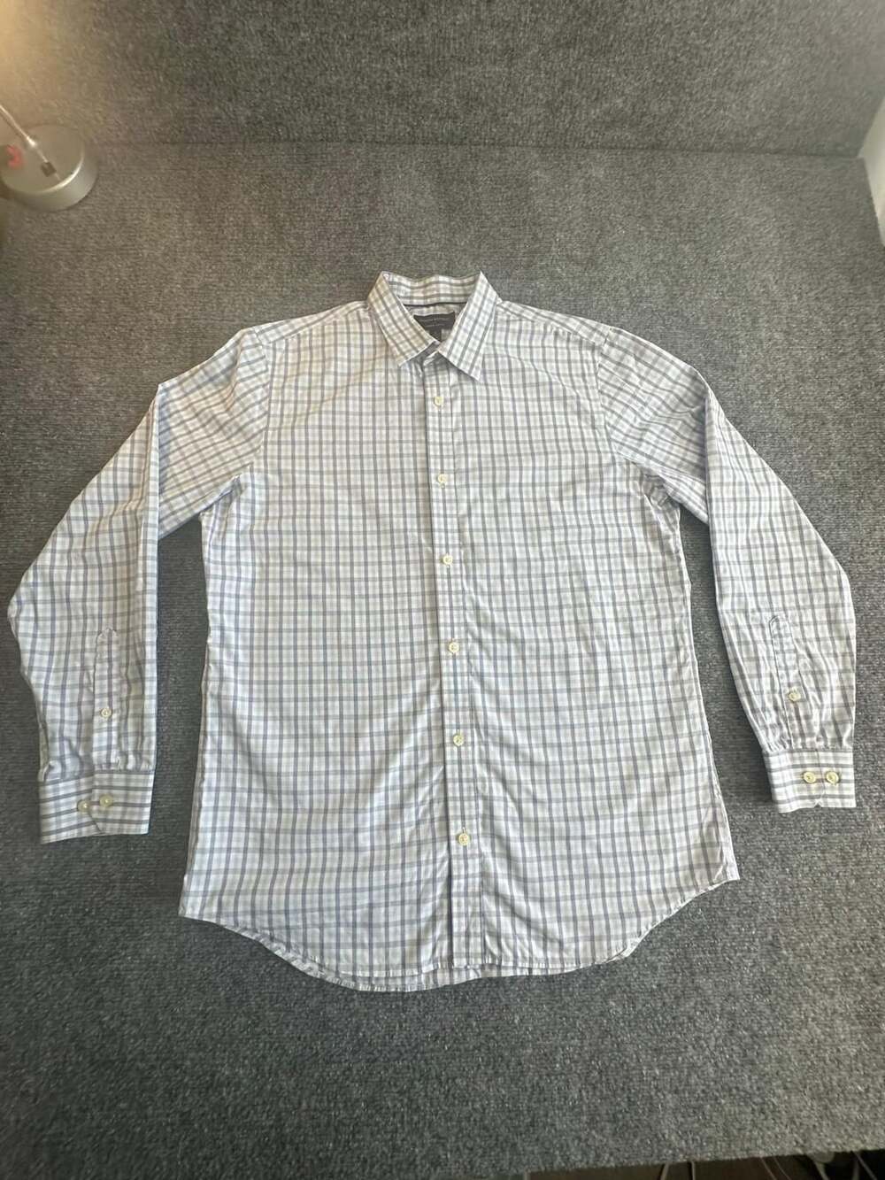 Banana Republic Dress Shirt Size M Blue White Plaid
